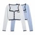 fashion hit color single-breasted slim temperament sweater NSAC36835