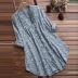 Long Sleeve Floral Loose Shirt Dress NSYF36841