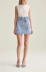 casual high waist with belt denim short skirt  NSLD36852