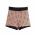 spring checkered knitted shorts NSAM36885