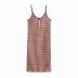 fashion breasted jacquard sling dress  NSAM36900