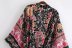 rayon print belt kimono dress  NSAM36921