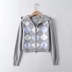 zipper hooded short coat NSHS36984