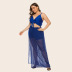 plus size chiffon solid color long dress  NSJR37069