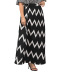 elastic waist loose big hem striped skirt   NSJR37070