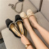 pearl ruffled thick heel mid-heel fashion shoes NSHU37106