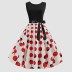 Bowknot Polka Dot Printed Sleeveless Dress NSJR36738