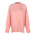 round neck mid-length solid color long-sleeved sweater NSJR36739