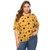 polka dot printing loose casual short-sleeved T-shirt  NSJR36740