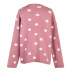 Fashion Polka Dot Casual Loose Long Sleeve Sweater   NSJR36761