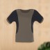 stitching short round neck bat sleeve T-shirt NSJR36773