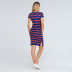 new knit striped slim short skirt set NSJR36786