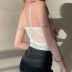 camisola sexy de malla transparente con tirantes bordados NSLQ37149