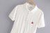 embroidered cotton short sleeve slim dress NSAM37160