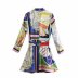 Long Sleeve Printed Mini Dress NSAM37167