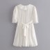 embroidery lace waist A-line skirt  NSAM37170
