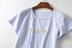 fashion flower embroidery short-sleeved T-shirt NSLD37218