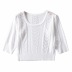 fashion hollow knit short-sleeved T-shirt  NSAC37236