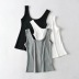 pure color elastic thread vest  NSHS37290