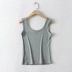 pure color elastic thread vest  NSHS37290