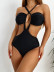 solid color sexy hollow one-piece swimsuit  NSDA37300