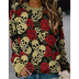 round neck pullover long-sleeved loose T-shirt   NSXS37313