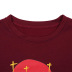 loose long-sleeved printing round neck t-shirt NSXS37319