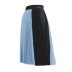 high waist pleated stitching mid-length skirt  NSXS37327