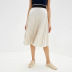 solid color high waist pleated skirt  NSXS37326