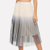 gray elastic mid pleated skirt  NSXS37334
