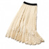 wave pattern elastic waist pleated skirt  NSXS37342