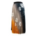 pleated wave mid-length skirt  NSXS37343