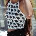 fashion print  slim vest  NSXS37348