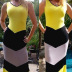 hit color fashion sexy stitching dress  NSXS37355