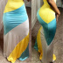 sexy color matching comfortable long skirt NSXS37357