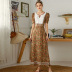 floral high waist stitching fishtail long skirt  NSXS37360