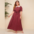 new style red lace collar long skirt  NSXS37370