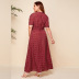 new style red lace collar long skirt  NSXS37370