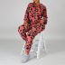 casual leopard print clothes set NSXS37382