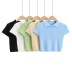 new polo collar knitted short-sleeved T-shirt  NSAC37401