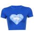 new fashion love flower print T-shirt  NSLQ37451