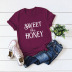 letter printing short-sleeved pure cotton T-shirt  NSSN37473