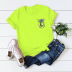pocket panda printed short-sleeved pure cotton T-shirt NSSN37476