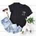 pocket panda printed short-sleeved pure cotton T-shirt NSSN37476