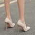 shallow mouth pointed toe water platform stiletto shiny single shoes  NSSO37521