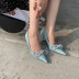 fashion sequin rhinestone bow stiletto shoes NSHU37580