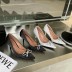 fashion rhinestone bow high heel stiletto shoes  NSHU37583