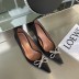 fashion rhinestone bow high heel stiletto shoes  NSHU37583