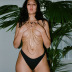 Rhinestone Claw Body Chain Sexy Bikini Bra NSFD37706