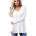 Pure Color V-neck Knitted Casual Sweater   NSGE37728